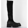 Hot Garrice Bottes Stretch Bi-Matiere Cuir Noir - 4225 Gas Nero