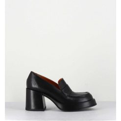 New Garrice Mocassins A Plateforme En Cuir Noir - Meda Nero