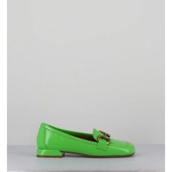 Wholesale Garrice Mocassins 60S En Cuir Vernis Vert Pomme - Lake Naplak Verde