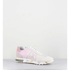 Hot Garrice Sneakers Cuir Beige & Toile Rose Degrade - Lucyd 6227