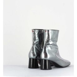 Online Garrice Boots En Cuir Froisse Metallise Argent - Odile02 Metal