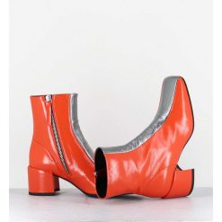 Hot Garrice Boots 70S Cuir Orange & Metal Argent - Cecil13 Nespola Silver