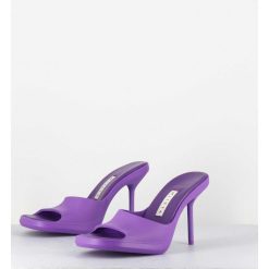 New Garrice Mules Barbie En Gomme Violette & Talon Stiletto - Ida Purple Sandals