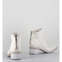 Online Garrice Boots En Cuir Blanc Lave Ligne Avant-Garde - 51617 Bianco Washed