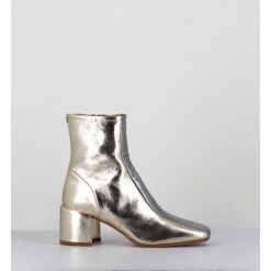 New Garrice Boots 70S En Cuir Metallise Or & Argent - Cecil13 Metal Platino