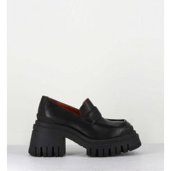 Hot Garrice Mocassins Semelle Chunky Esprit 90S - Moca Nero