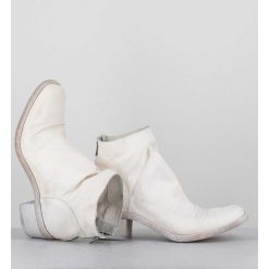 Online Garrice Boots En Cuir Blanc Lave Ligne Avant-Garde - 51617 Bianco Washed