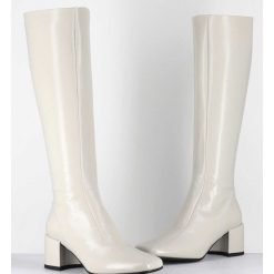 Hot Garrice Bottes 70S En Cuir Brillant Blanc Casse - Ecil33 Glaze Osso