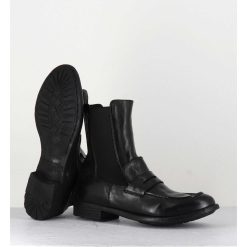 Wholesale Garrice Boots-Moccassins Chelsea En Cuir Noir - Mars 142 Nero