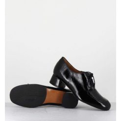 Hot Garrice Derbies En Cuir Noir Petit Talon - Monica Black Malory