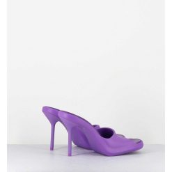 New Garrice Mules Barbie En Gomme Violette & Talon Stiletto - Ida Purple Sandals