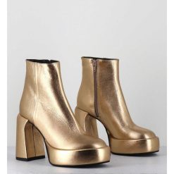 New Garrice Boots 70S En Cuir Metallise Dore - E3303 Bitter Gold