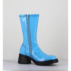 Hot Garrice Boots Vinyle Stretch Bleu Ciel - Vero Blue Boots