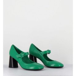 Hot Garrice Babies Retro A Talon En Cuir Vert & Noir - Ace22 Glaze Mela