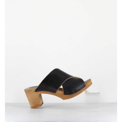 Wholesale Garrice Mules Sabots En Cuir Noir - Rita-Veg Noir