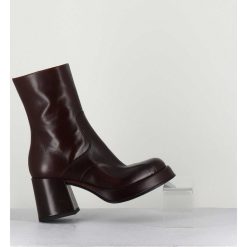 Clearance Garrice Boots 70S En Cuir Marron - Archi Moro