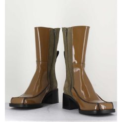 New Garrice Boots Bi-Matiere Kaki Bout Carre 90S - Jill Khaki Boots