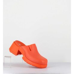 Clearance Garrice 90S Orange Rubber Clogs - Blissa Orange Mules