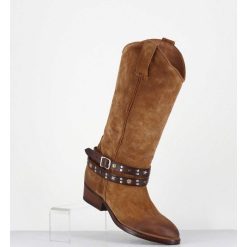 Clearance Garrice Bottes Esprit Tiag En Daim Camel Bracelet Amovible - Tex Crosta Brucciato