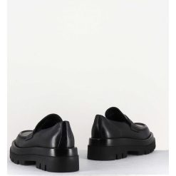 New Garrice Mocassins Chunky En Cuir Noir - Diwa Nero