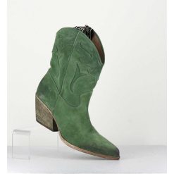 New Garrice Boots Santiags En Daim Vert - E2016 Texan Green