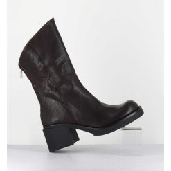 New Garrice Boots Legeres Esprit Biker En Cuir Marron - Yama Lavato Moro