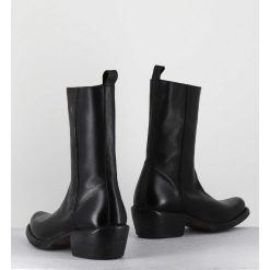 New Garrice Boots Santiags En Cuir Noir - 1Cs425 Cusna Nero