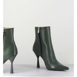 Wholesale Garrice Boots Bout Pointu En Cuir Souple Vert - Dea Cappy