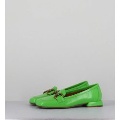 Wholesale Garrice Mocassins 60S En Cuir Vernis Vert Pomme - Lake Naplak Verde