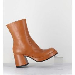 Clearance Garrice Boots 70S En Cuir Beige - Archi Cuoio