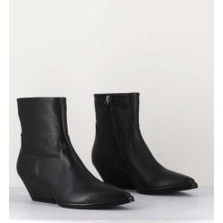 Hot Garrice Boots Santiag En Cuir Noir - 10807 Vetro Nero