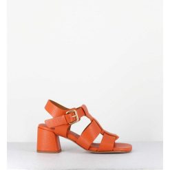 Online Garrice Sandales Multi-Brides En Cuir Graine Orange - S125 Cloud Orange