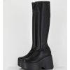 New Garrice Bottes Compensees 90S Stretch Noir - 1D7556D Saudi Black