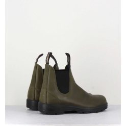 Clearance Garrice Classic Chelsea Boots Cuir Mate Khaki - 2052 Cuir Olive