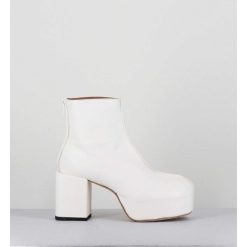 Wholesale Garrice Boots A Plateforme 70S En Cuir Blanc - 1Gs447 Cusna Bianco