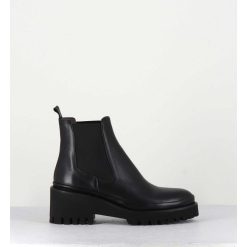 Hot Garrice Boots Chelsea En Cuir Noir & Semelle Micro - Bradi Calf Nero