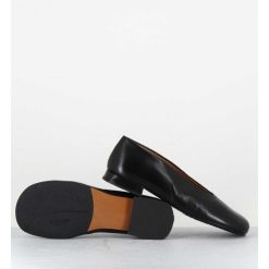 Hot Garrice Ballerines Minimalistes En Cuir Souple Noir - Paola Black Nappa