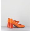 New Garrice Babies Retro A Talon En Cuir Orange - Ace22 Glaze Albicocca