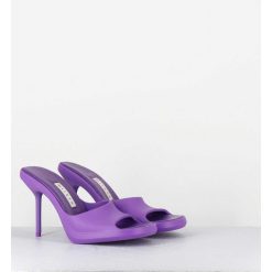 New Garrice Mules Barbie En Gomme Violette & Talon Stiletto - Ida Purple Sandals