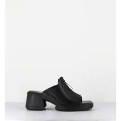 Online Garrice Mules En Cuir Noir & Zip - Bertie Black Sandals