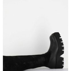 Hot Garrice Bottes Stretch Bi-Matiere Cuir Noir - 4225 Gas Nero