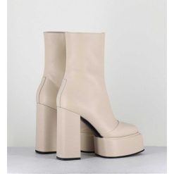 Online Garrice Boots En Cuir Souple Blanc - Iara Mok Milk