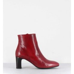 Clearance Garrice Boots En Cuir Rouge Souple - F570 Rosso