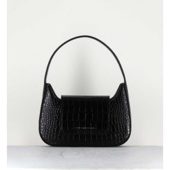 Clearance Garrice Retro Bag Black - Croco Noir