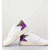 Wholesale Garrice Sneakers En Cuir Blanc & Glitter Violet - Timeless Low