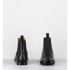 Clearance Garrice Boots Plates En Cuir Souple A Elastiques - Poura Black Nappa