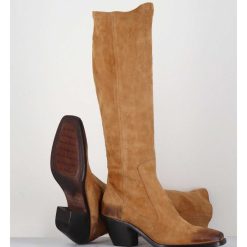 New Garrice Bottes Esprit Santiag En Daim Camel - 5181 Cuoio