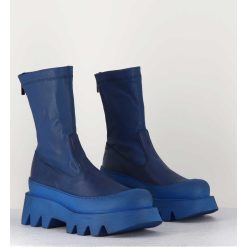 Wholesale Garrice Boots En Cuir Stretch Bleu - 2662 Indemoniat