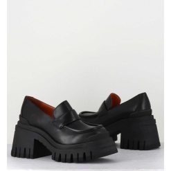 Hot Garrice Mocassins Semelle Chunky Esprit 90S - Moca Nero