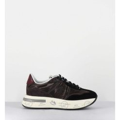 Online Garrice Sneakers Ultra Legere Cuir & Toile Marron - Cassie 6472